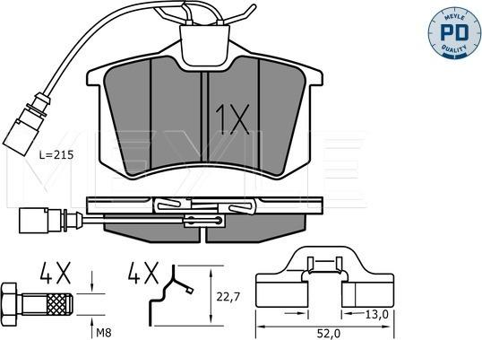 Meyle 025 235 5417/PD - Brake Pad Set, disc brake onlydrive.pro