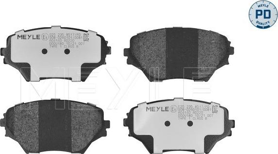 Meyle 025 235 8517/PD - Brake Pad Set, disc brake onlydrive.pro