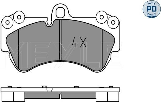 Meyle 025 236 9217/PD - Тормозные колодки, дисковые, комплект onlydrive.pro