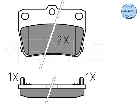 Meyle 025 236 5614/W - Brake Pad Set, disc brake onlydrive.pro