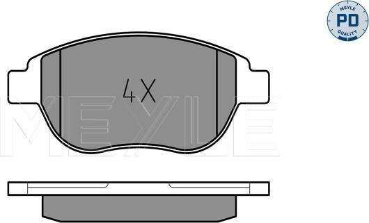 Meyle 025 236 0019/PD - Тормозные колодки, дисковые, комплект onlydrive.pro