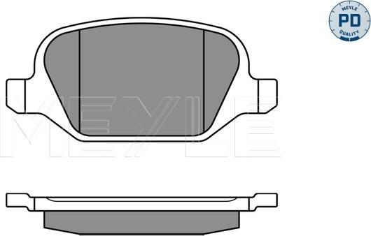 Meyle 025 236 0113/PD - Brake Pad Set, disc brake onlydrive.pro