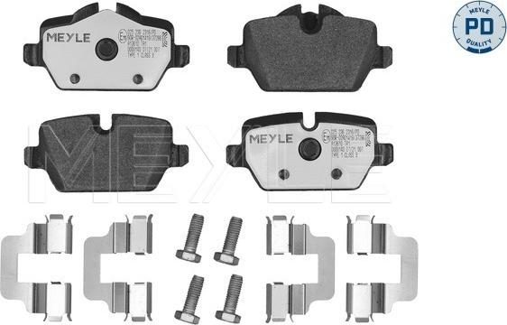 Meyle 025 236 2316/PD - Тормозные колодки, дисковые, комплект onlydrive.pro