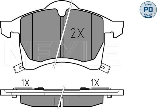 Meyle 025 230 5719/PD - Brake Pad Set, disc brake onlydrive.pro