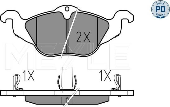 Meyle 025 230 6317/PD - Brake Pad Set, disc brake onlydrive.pro