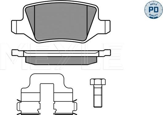 Meyle 025 231 3814/PD - Тормозные колодки, дисковые, комплект onlydrive.pro