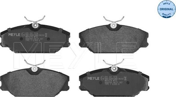 Meyle 025 231 7218 - Brake Pad Set, disc brake onlydrive.pro