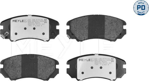 Meyle 025 238 9116/PD - Piduriklotsi komplekt,ketaspidur onlydrive.pro