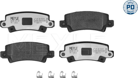 Meyle 025 238 1616/PD - Brake Pad Set, disc brake onlydrive.pro