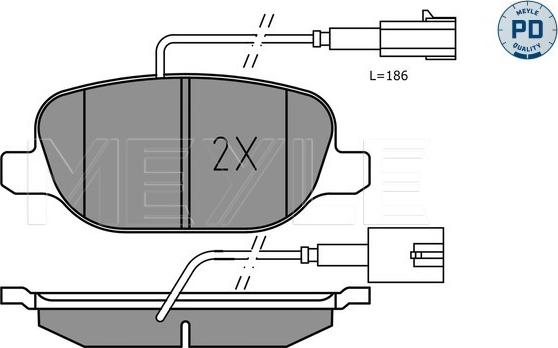 Meyle 025 238 1118/PD - Brake Pad Set, disc brake onlydrive.pro