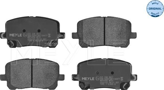 Meyle 025 238 3617 - Brake Pad Set, disc brake onlydrive.pro