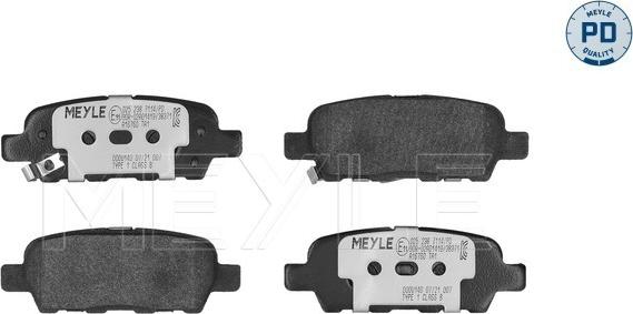 Meyle 025 238 7114/PD - Brake Pad Set, disc brake onlydrive.pro