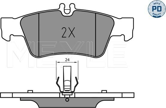 Meyle 025 233 3516/PD - Тормозные колодки, дисковые, комплект onlydrive.pro