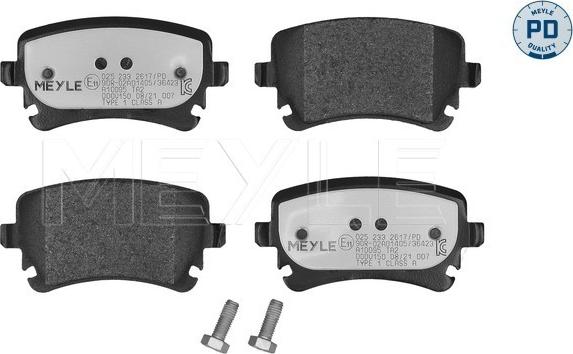 Meyle 025 233 2617/PD - Brake Pad Set, disc brake onlydrive.pro