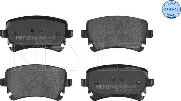 Meyle 025 233 2617 - Brake Pad Set, disc brake onlydrive.pro