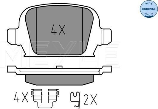 Meyle 025 232 8414 - Brake Pad Set, disc brake onlydrive.pro