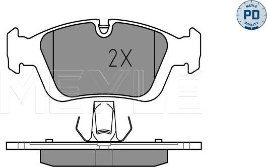 Meyle 025 232 8717/PD - Тормозные колодки, дисковые, комплект onlydrive.pro