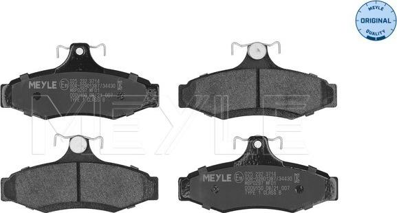 Meyle 025 232 3714 - Brake Pad Set, disc brake onlydrive.pro