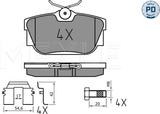 Meyle 025 232 2417/PD - Brake Pad Set, disc brake onlydrive.pro