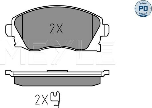 Meyle 025 232 2517/PD - Brake Pad Set, disc brake onlydrive.pro