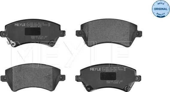 Meyle 025 237 6617/W - Brake Pad Set, disc brake onlydrive.pro