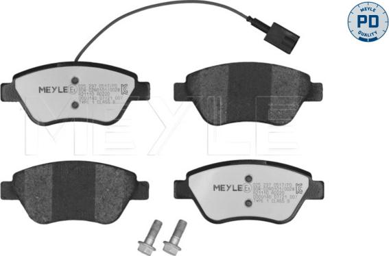 Meyle 025 237 0517/PD - Piduriklotsi komplekt,ketaspidur onlydrive.pro