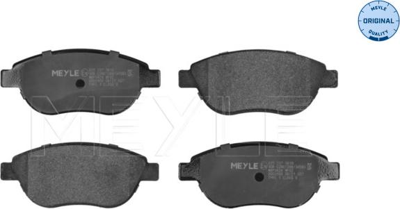 Meyle 025 237 0819 - Brake Pad Set, disc brake onlydrive.pro