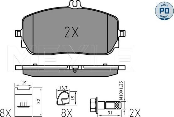 Meyle 025 229 4419/PD - Brake Pad Set, disc brake onlydrive.pro