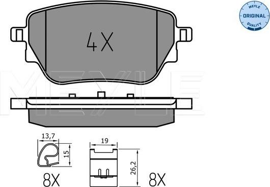 Meyle 025 229 8617 - Brake Pad Set, disc brake onlydrive.pro