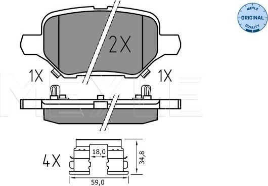 Meyle 025 229 3017 - Brake Pad Set, disc brake onlydrive.pro