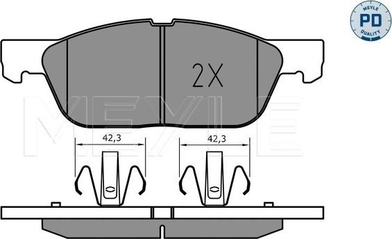 Meyle 025 224 1219 - Brake Pad Set, disc brake onlydrive.pro