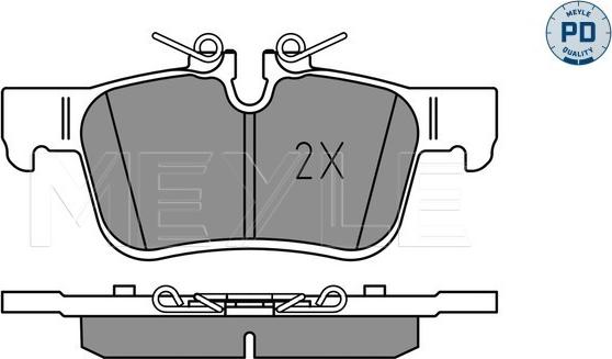 Meyle 025 225 6816/PD - Тормозные колодки, дисковые, комплект onlydrive.pro