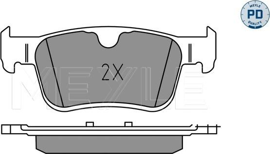 Meyle 025 225 6816/PD - Тормозные колодки, дисковые, комплект onlydrive.pro