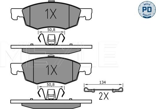 Meyle 025 221 4317/PD - Brake Pad Set, disc brake onlydrive.pro