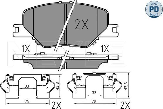 Meyle 025 228 3819/PD - Brake Pad Set, disc brake onlydrive.pro