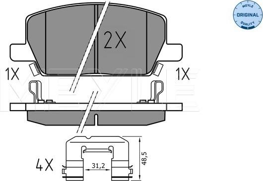 Meyle 025 223 1119 - Brake Pad Set, disc brake onlydrive.pro