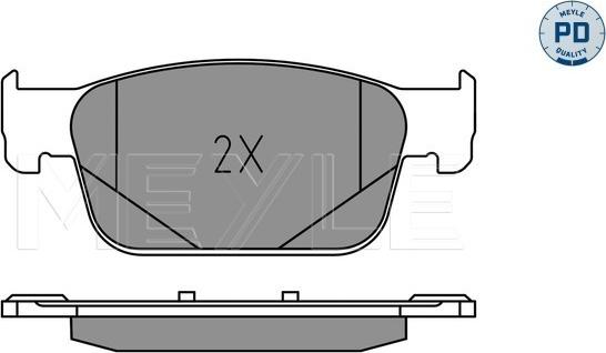 Meyle 025 223 8317/PD - Тормозные колодки, дисковые, комплект onlydrive.pro