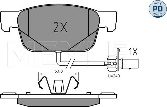 Meyle 025 223 8317/PD - Piduriklotsi komplekt,ketaspidur onlydrive.pro