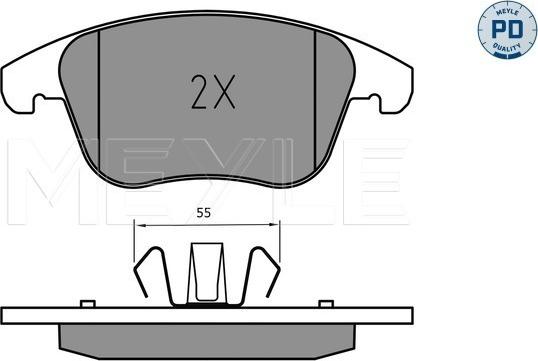 Meyle 025 222 6920/PD - Тормозные колодки, дисковые, комплект onlydrive.pro