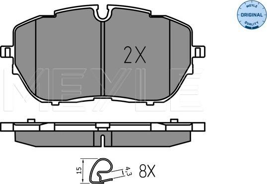 Meyle 025 222 1818 - Brake Pad Set, disc brake onlydrive.pro