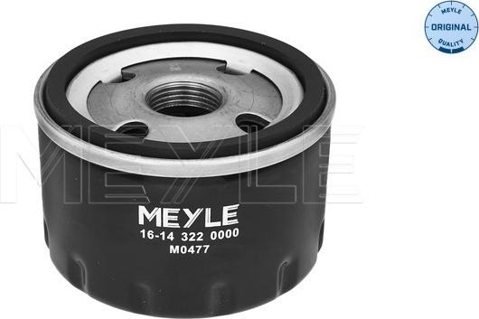 Meyle 16-14 322 0000 - Alyvos filtras onlydrive.pro