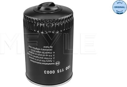 Meyle 100 115 0003 - Oil Filter onlydrive.pro