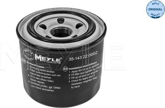 Meyle 35-14 322 0002 - Eļļas filtrs onlydrive.pro