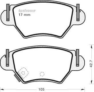 Kamoka 1012588 - Brake Pad Set, disc brake onlydrive.pro