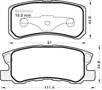 Japanparts J PP-505AF - Brake Pad Set, disc brake onlydrive.pro