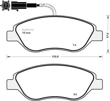 Valeo 302501 - Brake Pad Set, disc brake onlydrive.pro