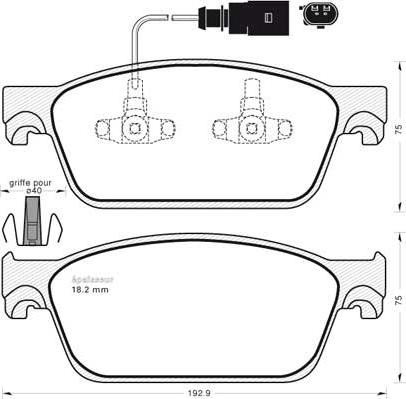 VAG 7E0 698 151D - Тормозные колодки, дисковые, комплект onlydrive.pro