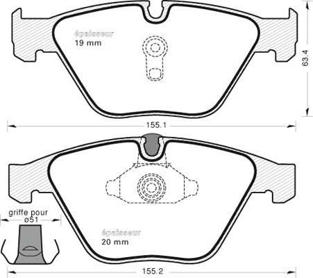 BMW 34 11 8 847 063 - Brake Pad Set, disc brake onlydrive.pro