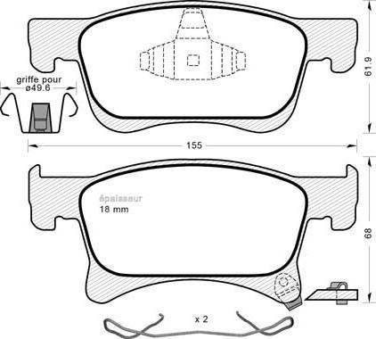 QUARO QP2389 - Brake Pad Set, disc brake onlydrive.pro