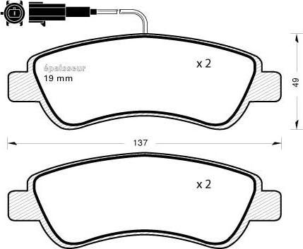 FIAT 77369187 - Brake Pad Set, disc brake onlydrive.pro